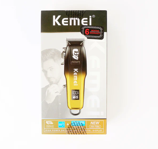 Kemei Rechargeable Hair Clipper/Trimmer, 4 Combs, KM-709A