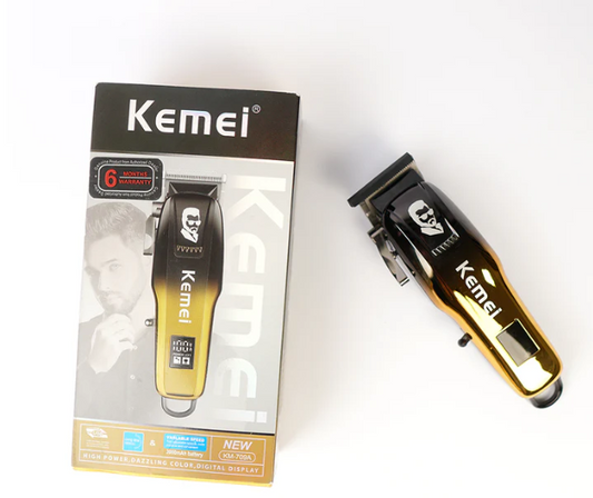 Kemei Rechargeable Hair Clipper/Trimmer, 4 Combs, KM-709A